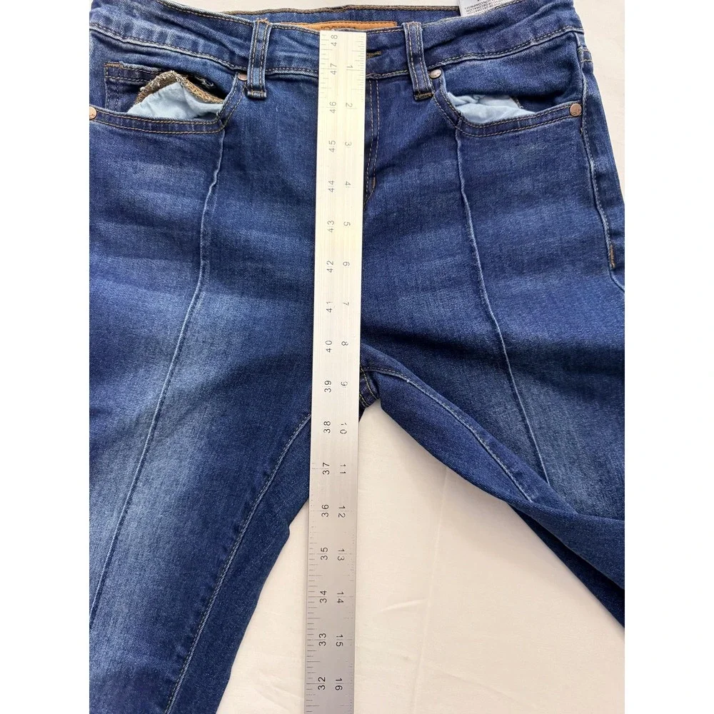 Joe's Jeans Straight Jeans Womens 14 Blue Med Wash Mid Rise Seamed 34x29 Denim